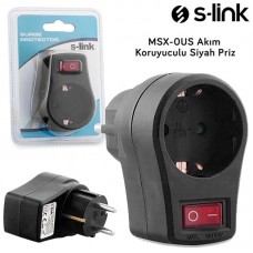 S-Link Tekli Akım Korumalı Priz MSX-0US S-Link Tekli Akım Korumalı Priz MSX-0US