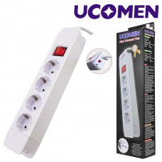 Ucomen 4'lü Akım Korumalı Priz 2 Metre Ucomen 4'lü Akım Korumalı Priz 2 Metre